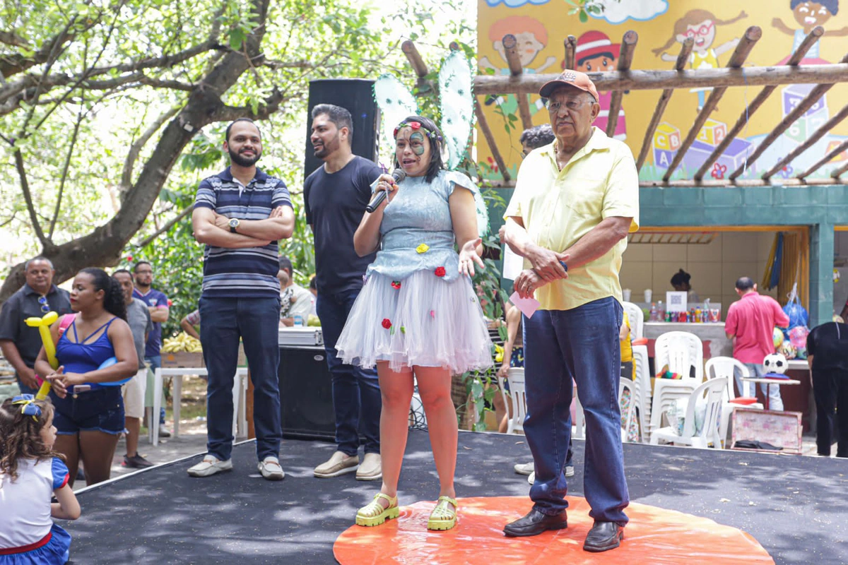 Primeira-dama, Conceição, participou da programação com as crianças