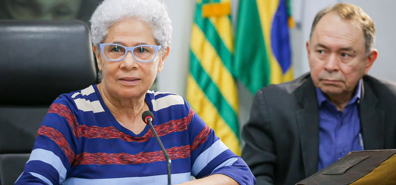 Regina Sousa e secretário Antônio Neto