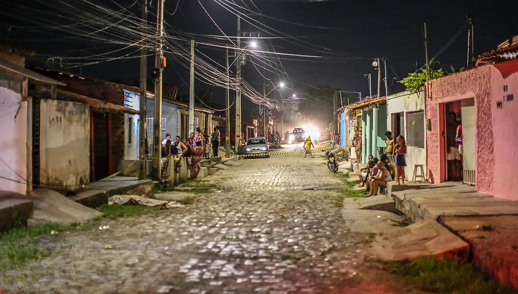 Rua onde aconteceu o crime