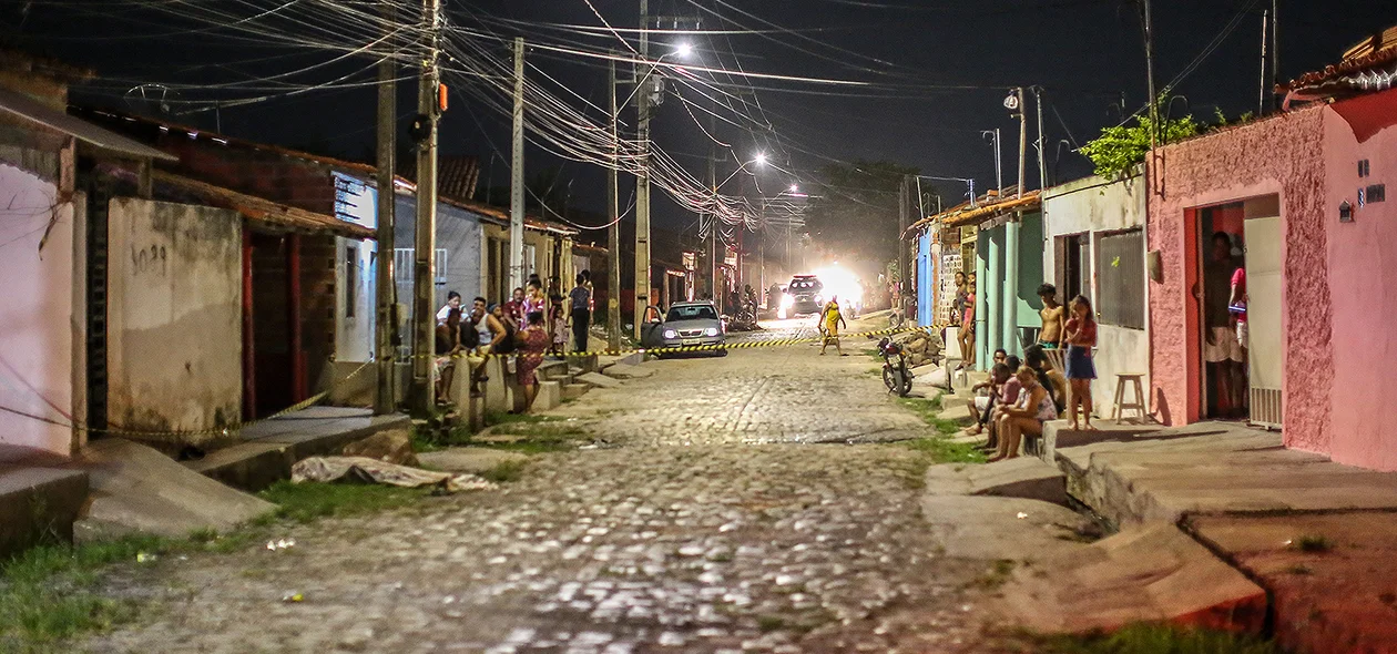 Rua onde aconteceu o crime