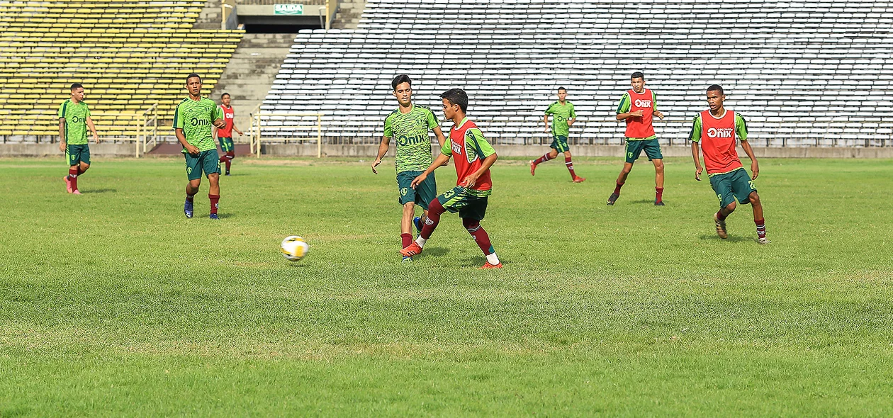 Time em preparação para o jogo