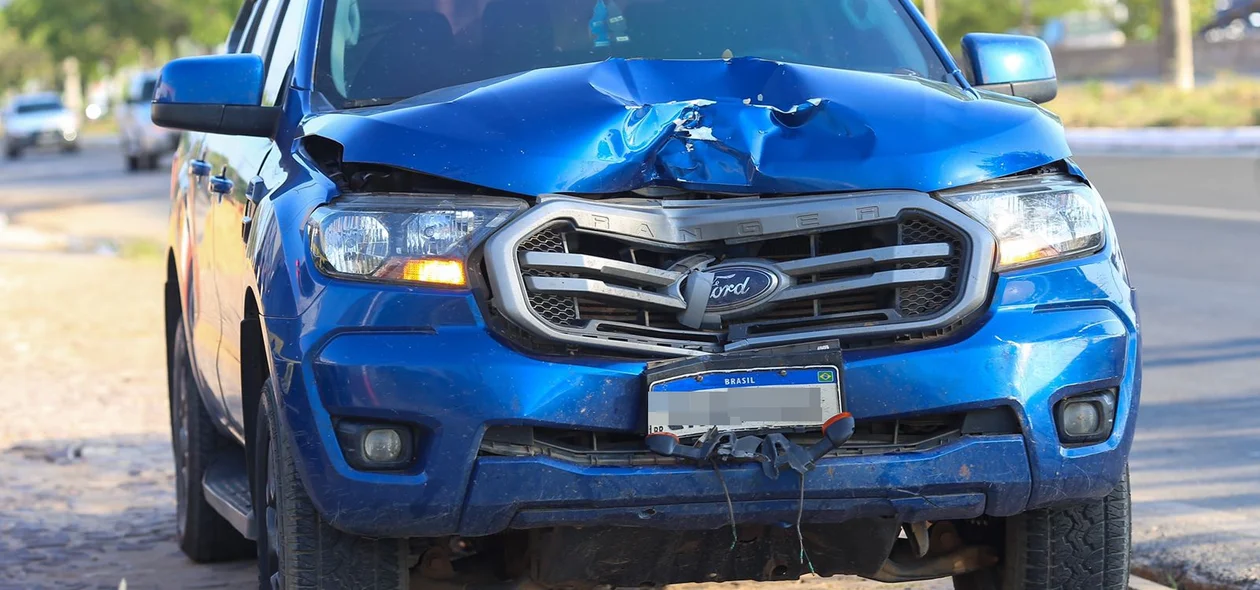 Veículo Ford Ranger envolvido no acidente