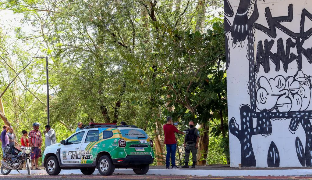 Viatura do 9º BPM no local da ocorrência