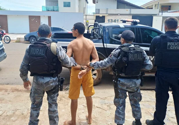 Acusado de matar ex-jogador preso pela PM e Polícia Civil em Picos