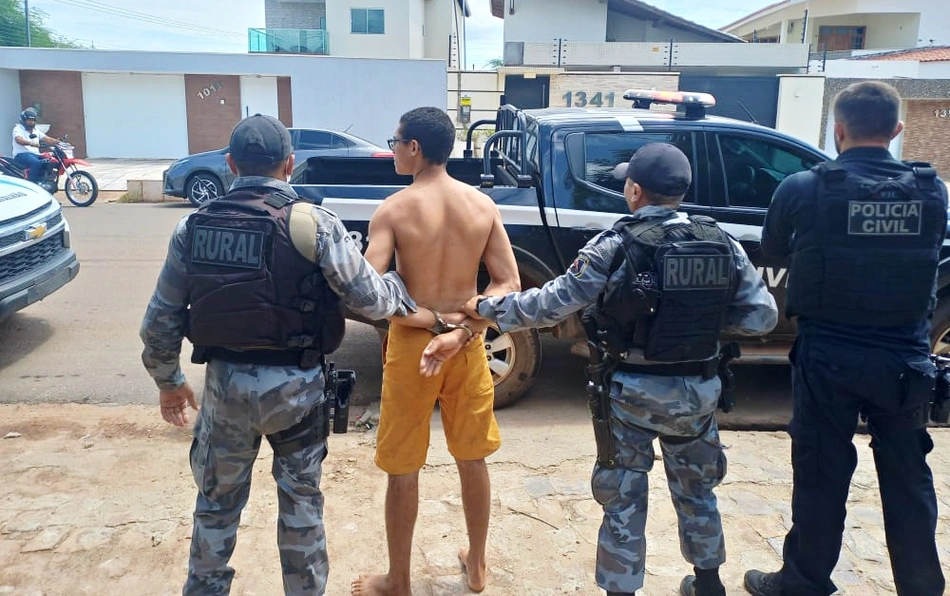 Acusado de matar ex-jogador preso pela PM e Polícia Civil em Picos