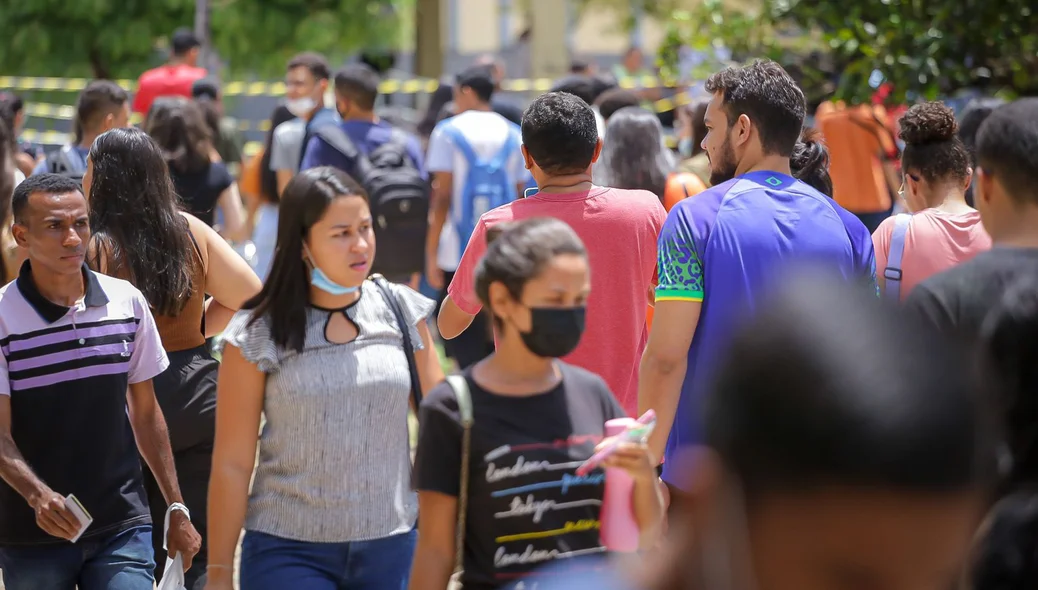 Alunos no primeiro dia de provas do ENEM 2022