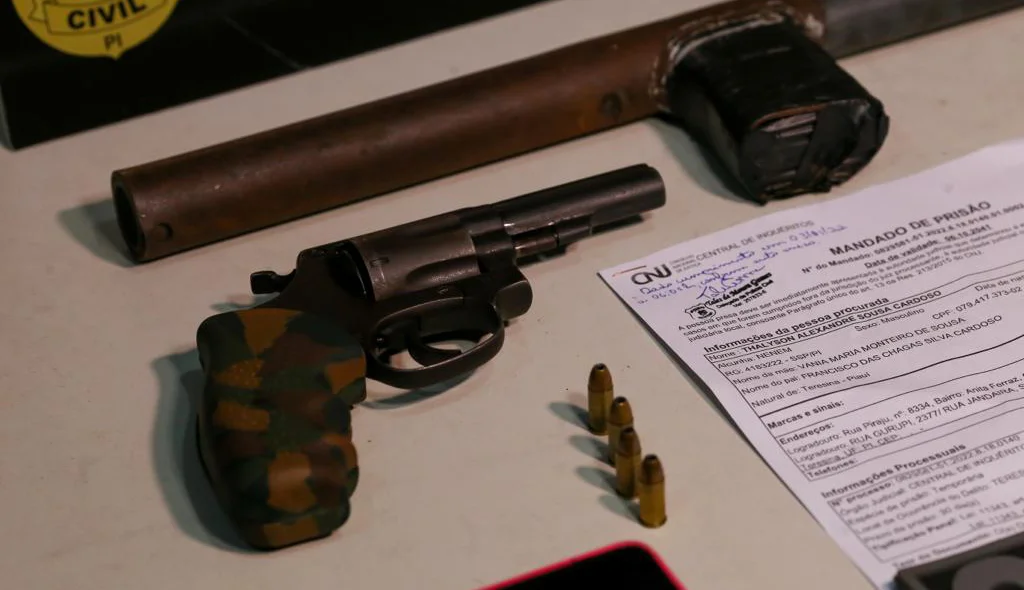 Armas e munições apreendidas