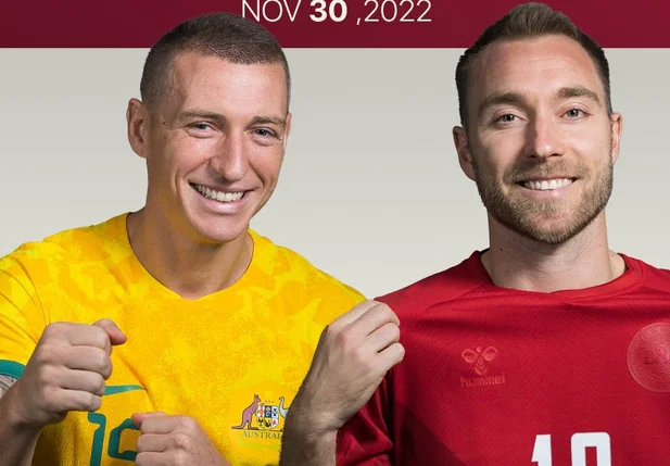 Austrália e Dinamarca jogam por uma vaga nas oitavas da Copa 2022