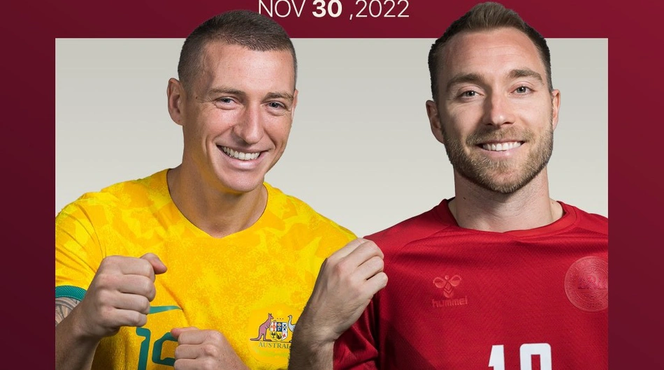 Austrália e Dinamarca jogam por uma vaga nas oitavas da Copa 2022