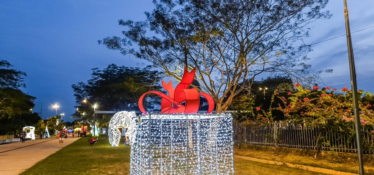 Caixa de presente iluminada