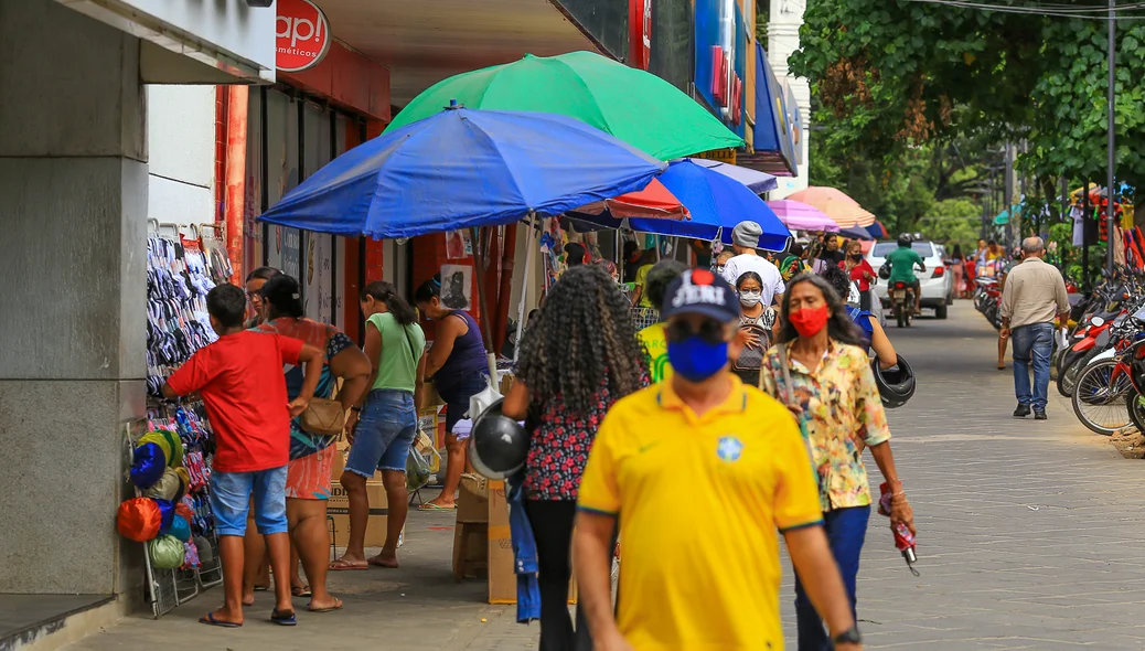 Centro de Teresina movimentado
