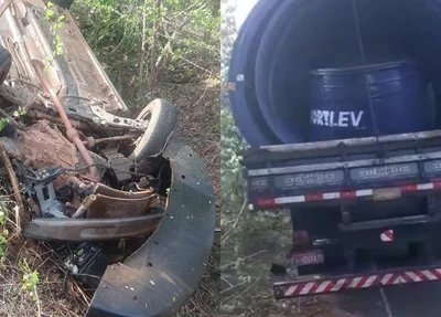 Colisão entre carro e caminhão deixa casal ferido em Campo Maior