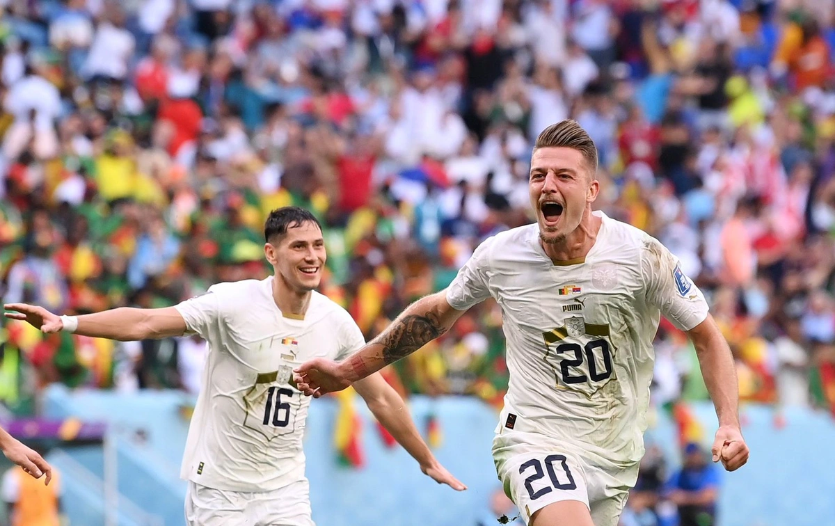 Comemoração do gol da virada