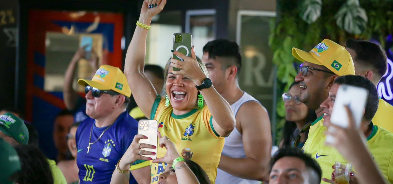Comemoração do primeiro gol