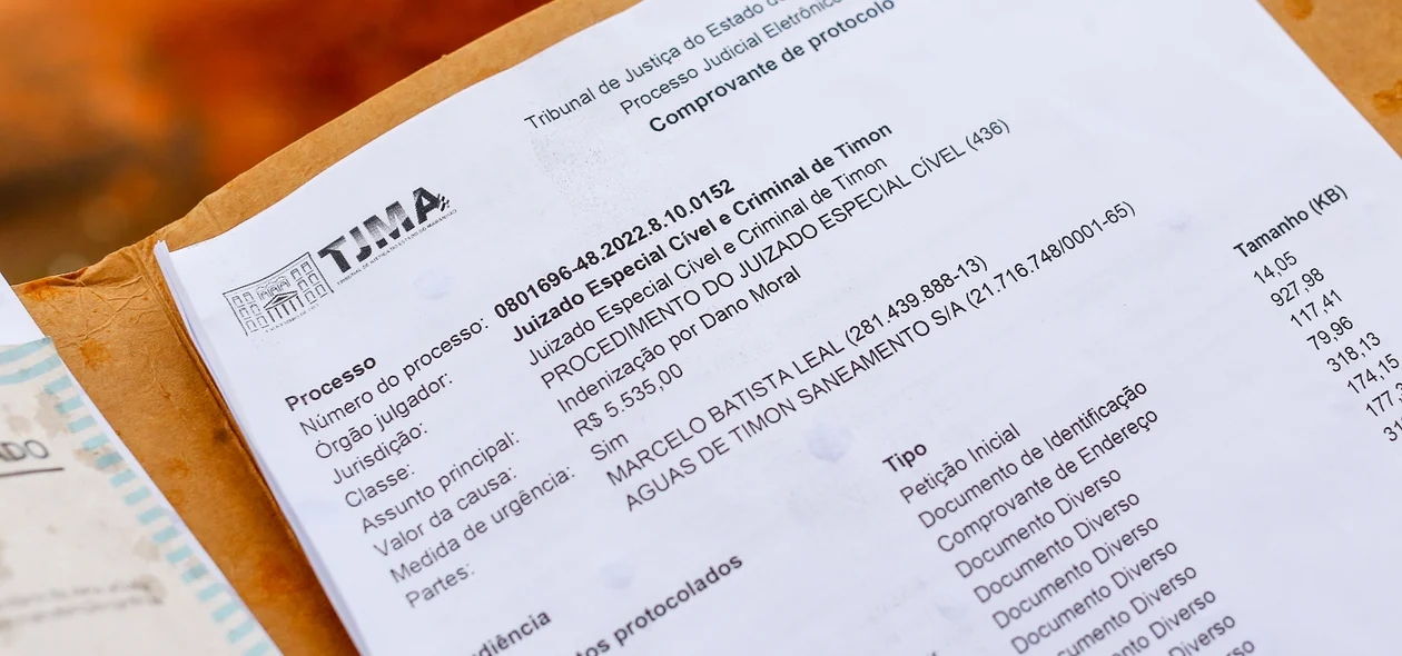 Comprovante de protocolo