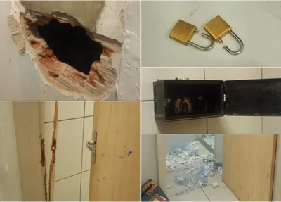 Criminosos arrombaram agência da CEF em Altos