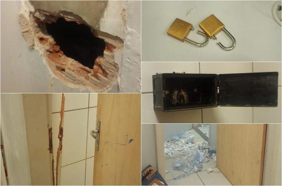Criminosos arrombaram agência da CEF em Altos