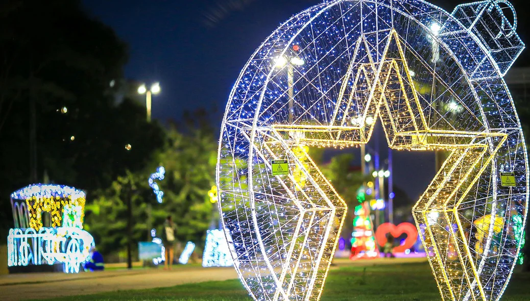 Decoração de Natal no Parque da Cidadania