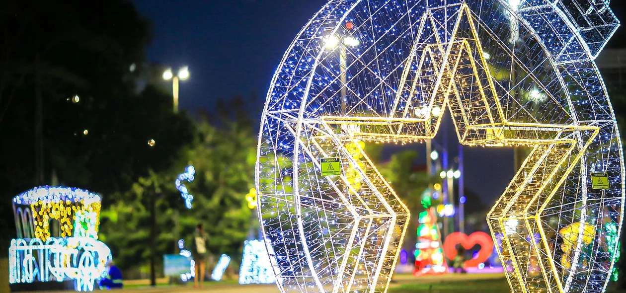 Decoração de Natal no Parque da Cidadania