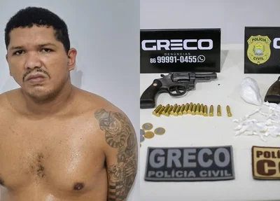 Edinho e materiais apreendidos pelo GRECO
