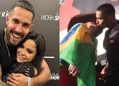 Ex-namorados, Maraisa e Bil Araújo se beijam durante show em Caldas Novas