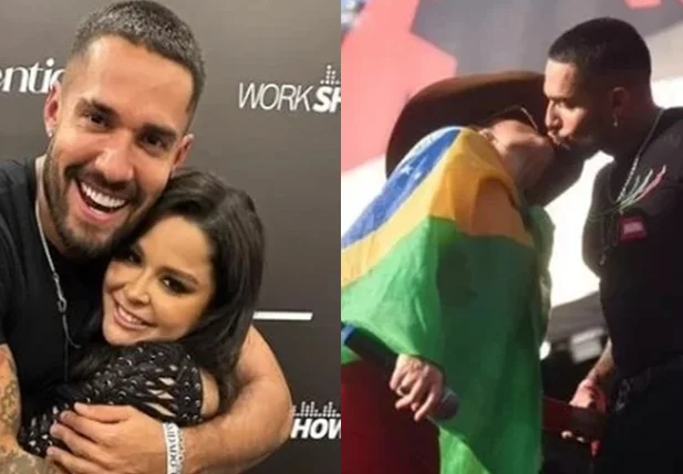Ex-namorados, Maraisa e Bil Araújo se beijam durante show em Caldas Novas
