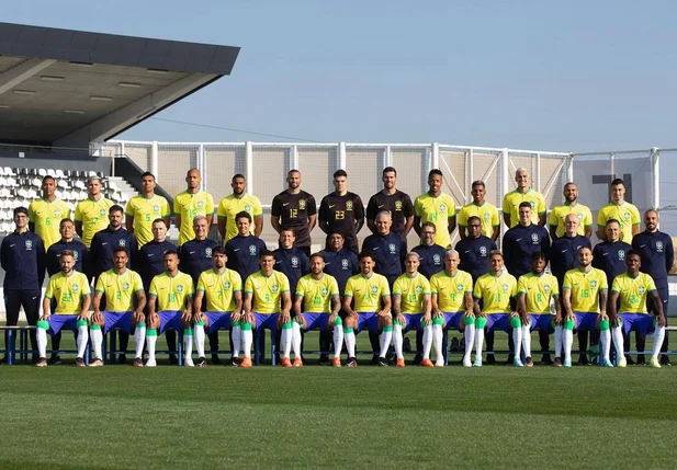 Foto oficial da Seleção Brasileira para a Copa do Mundo