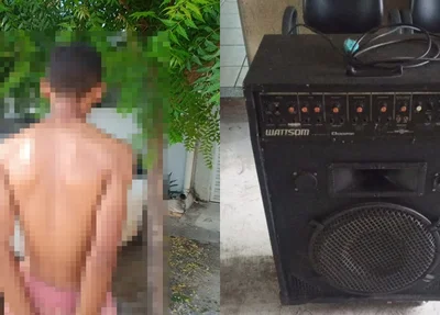 Homem suspeito de furtar caixa de som de igreja