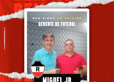 Ítalo Rodrigues, presidente do River, ao lado de Miguel Jr, novo gerente de futebol