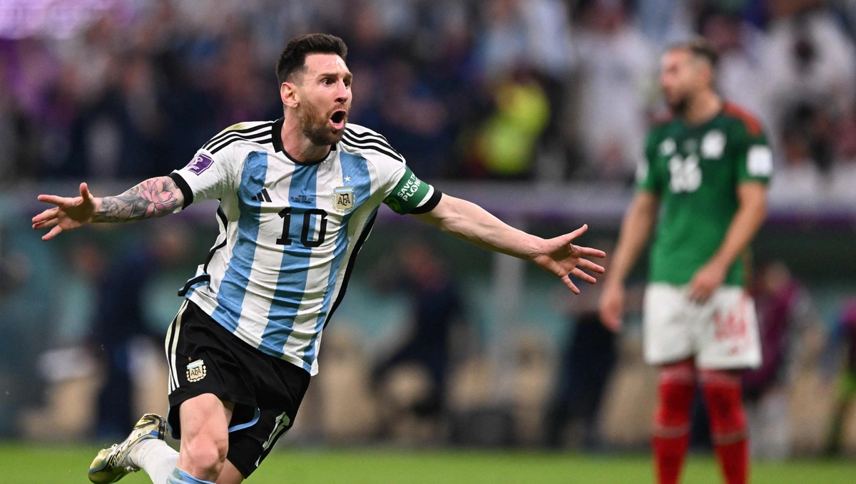 Lionel Messi marcou contra o México