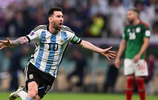 Lionel Messi marcou contra o México