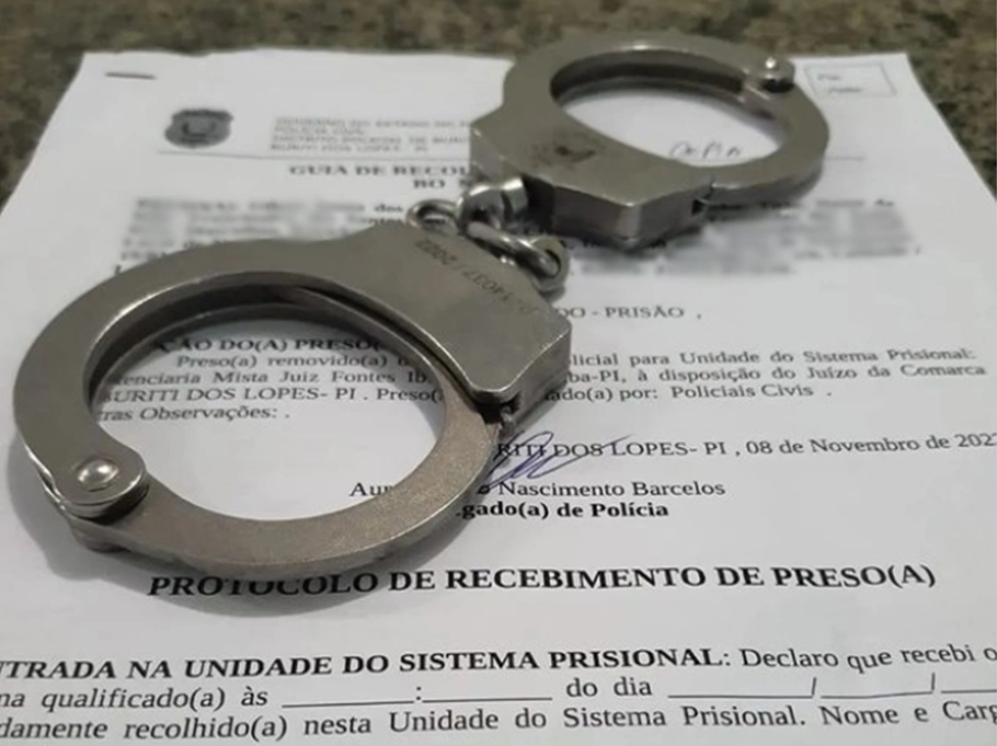 Mandado de prisão cumprido pela Polícia Civil