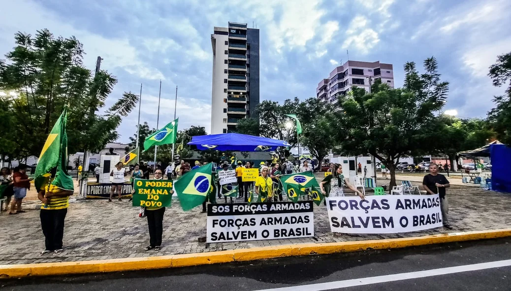 Manifestação de apoiadores do presidente Jair Bolsonaro