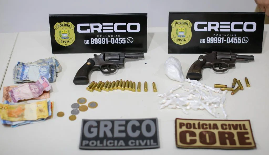 Materiais apreendidos pelo GRECO no São Joaquim