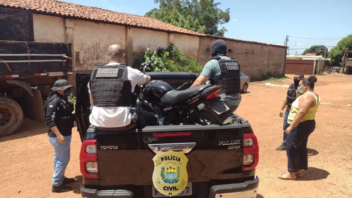 Motocicleta apreendida pelo GRECO