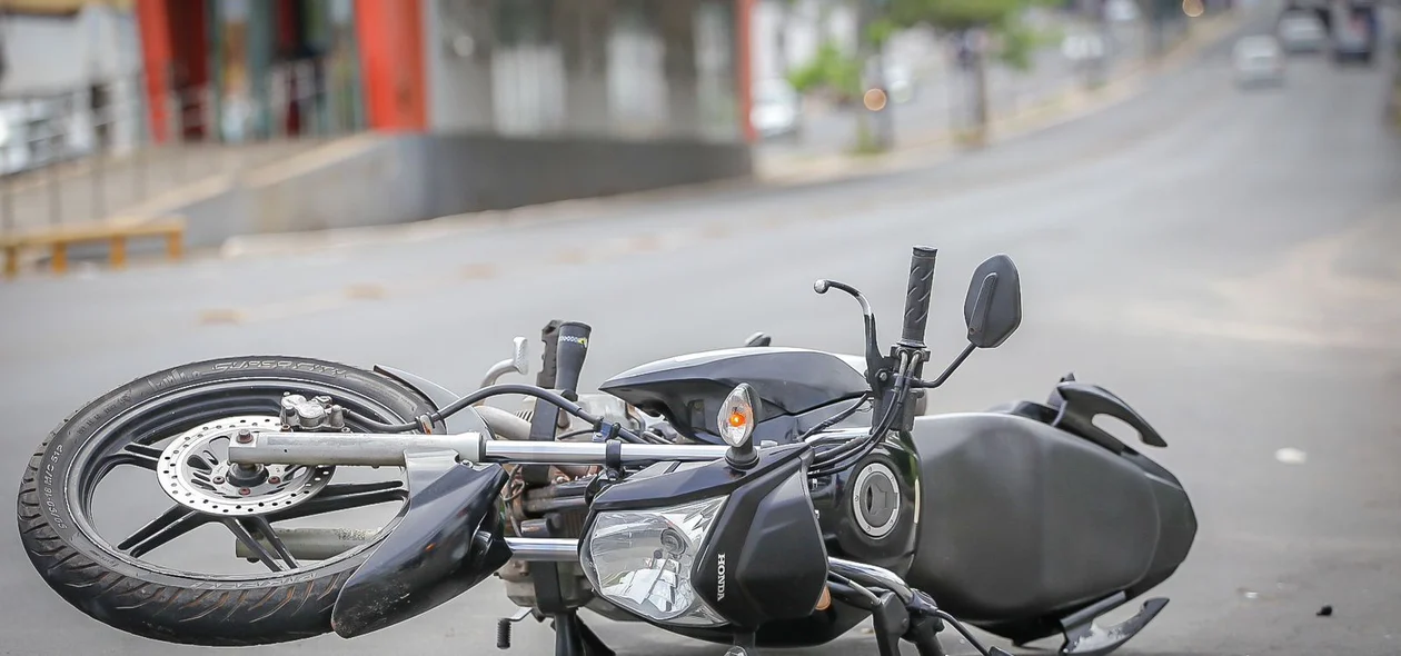 Motocicleta envolvida no acidente