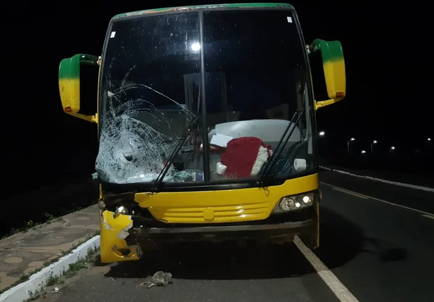 Ônibus envolvido no acidente