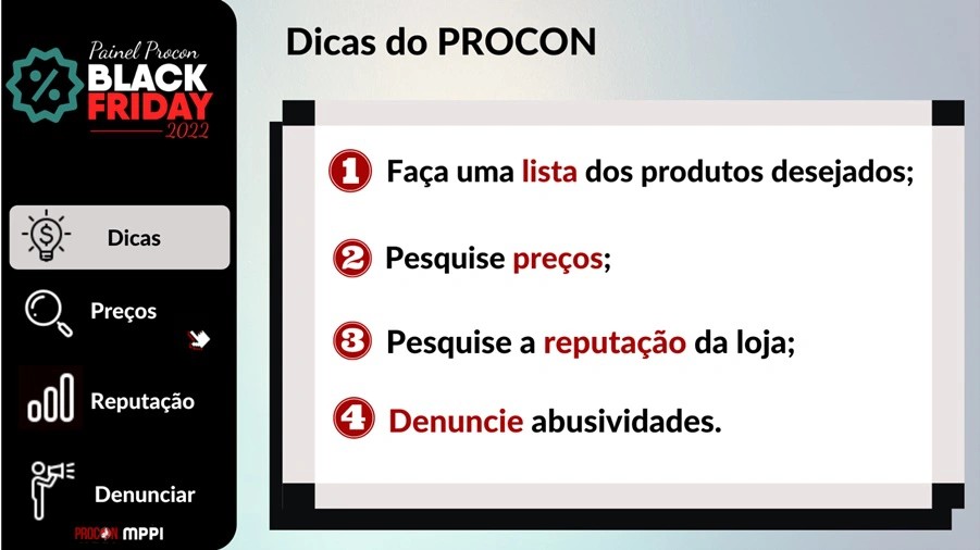 Painel Procon Black Friday - 2022