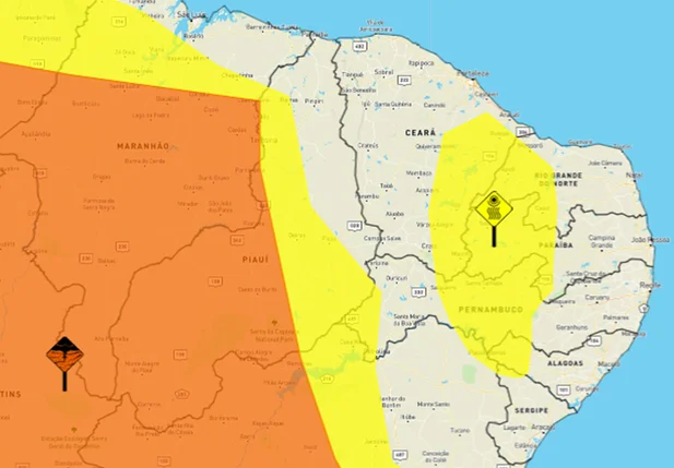 Previsão do tempo neste sábado no Piauí