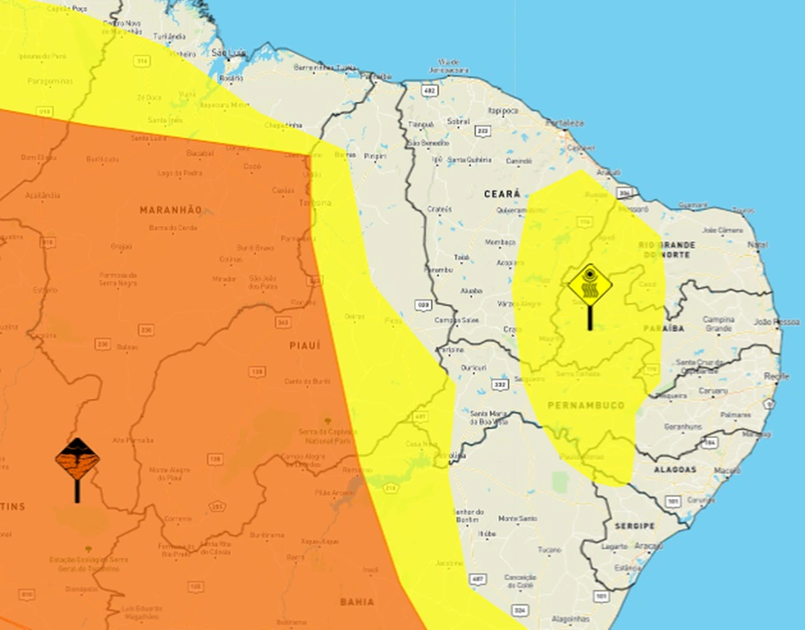 Previsão do tempo neste sábado no Piauí