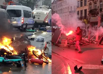 Protestos em Bruxelas
