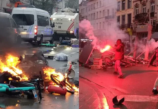 Protestos em Bruxelas
