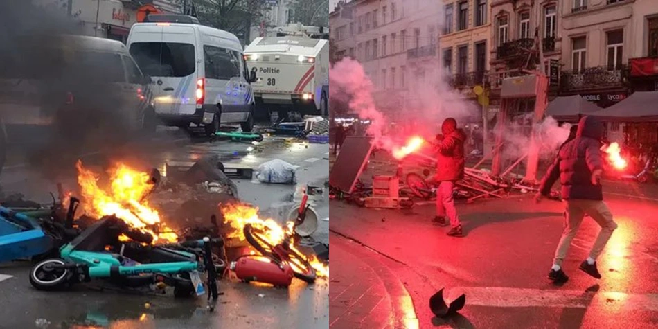 Protestos em Bruxelas