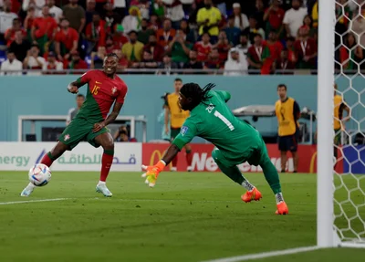 Rafael Leão marcou o terceiro gol de Portugal