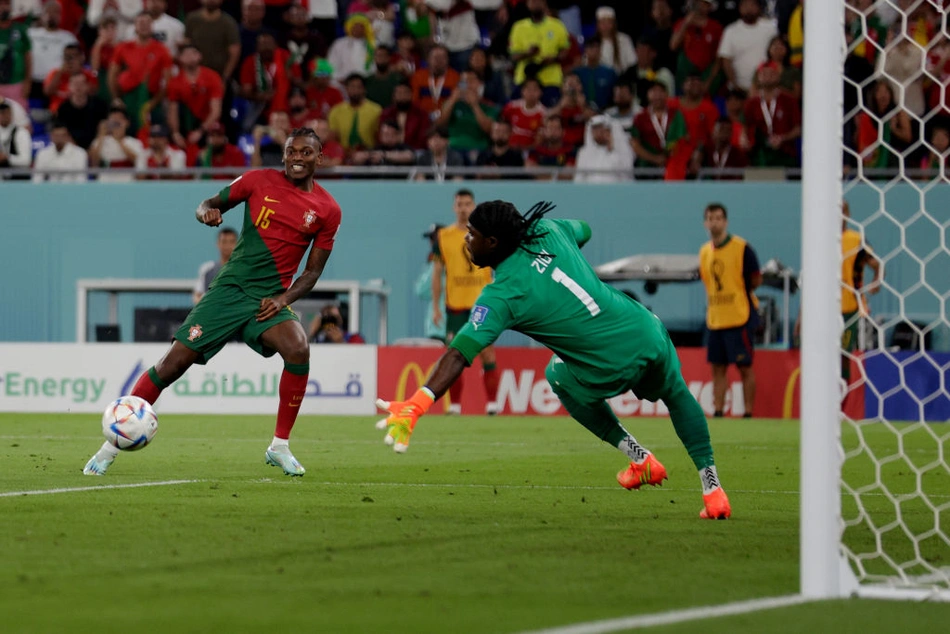 Rafael Leão marcou o terceiro gol de Portugal