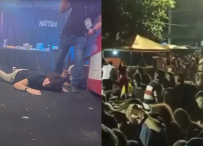Show do cantor Nattan é interrompido por tiroteio