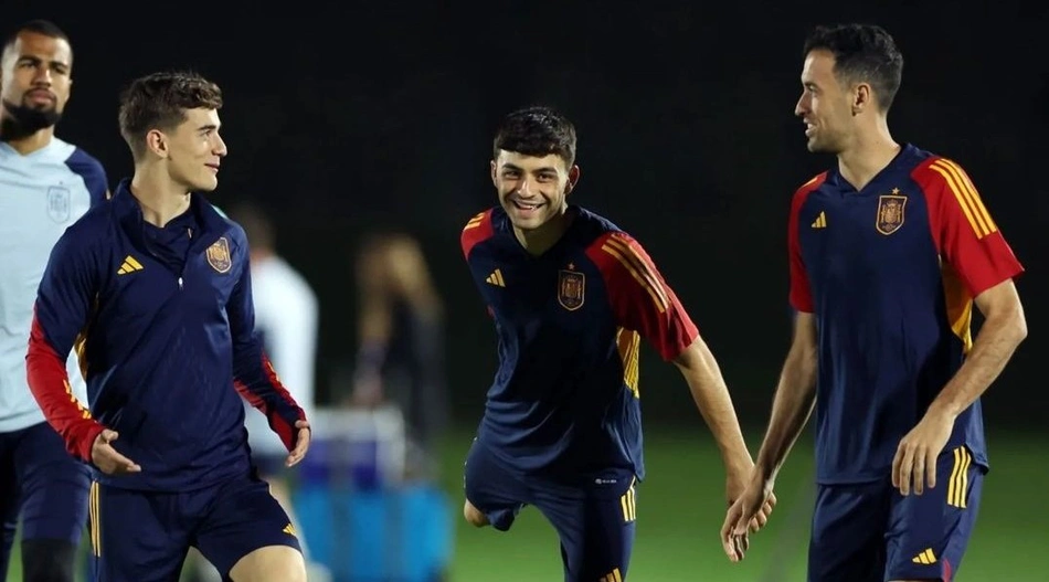 Último treino da Espanha antes da estreia na Copa do Mundo