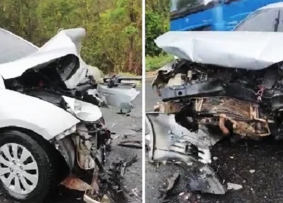 Veículos ficaram destruídos