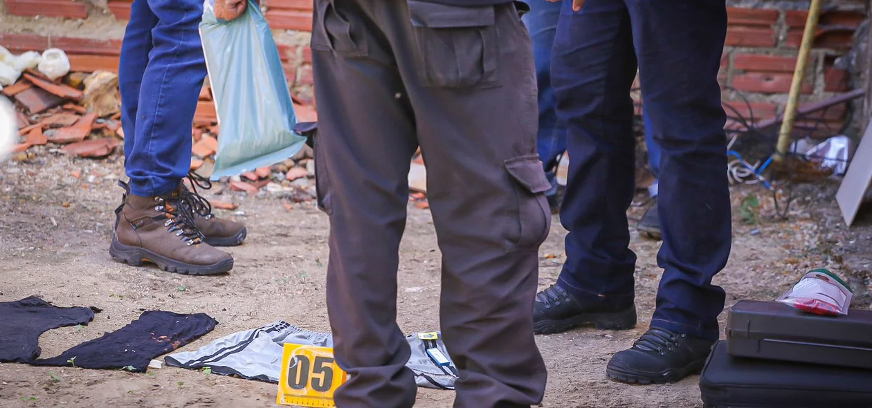 Vestígio do crime foram analisados pelos peritos