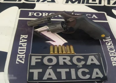 Arma apreendida em São Julião